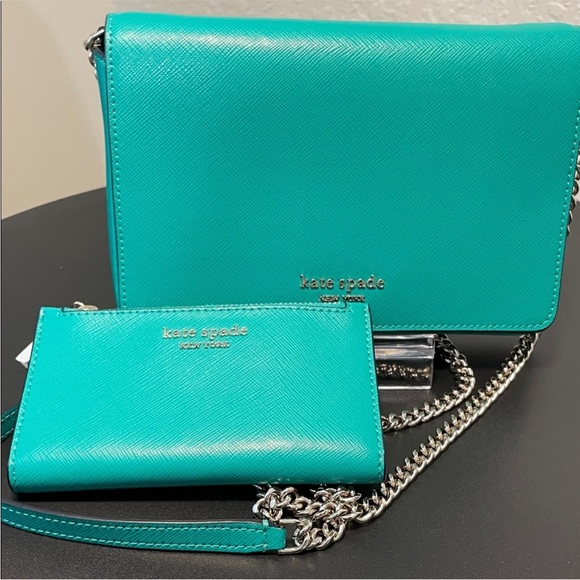 kate spade Handbags - Kate Spade Spencer leather wallet on a chain set